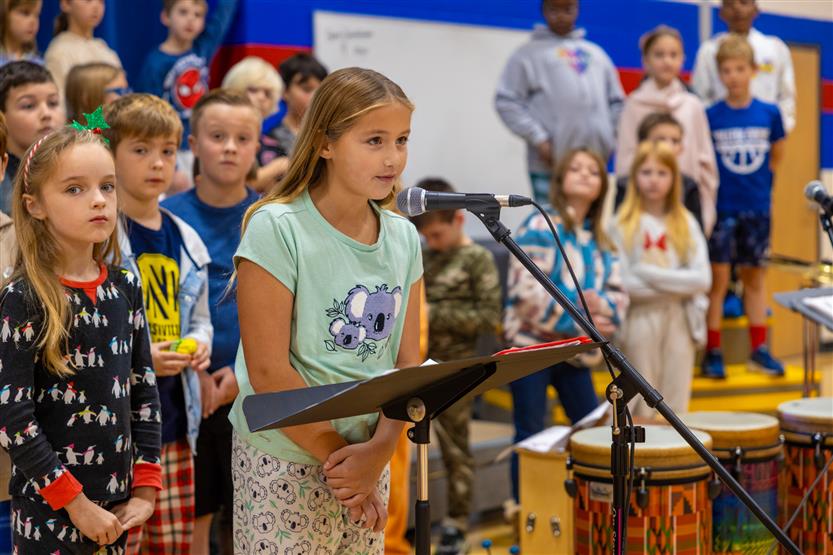 Students play instruments